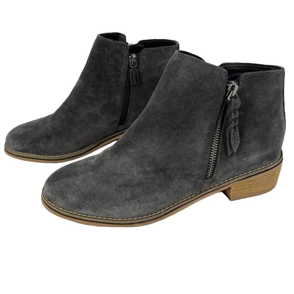 Blondo Womens Waterproof Liam Booties in Grey Size 9 Suede Boots Side Zip